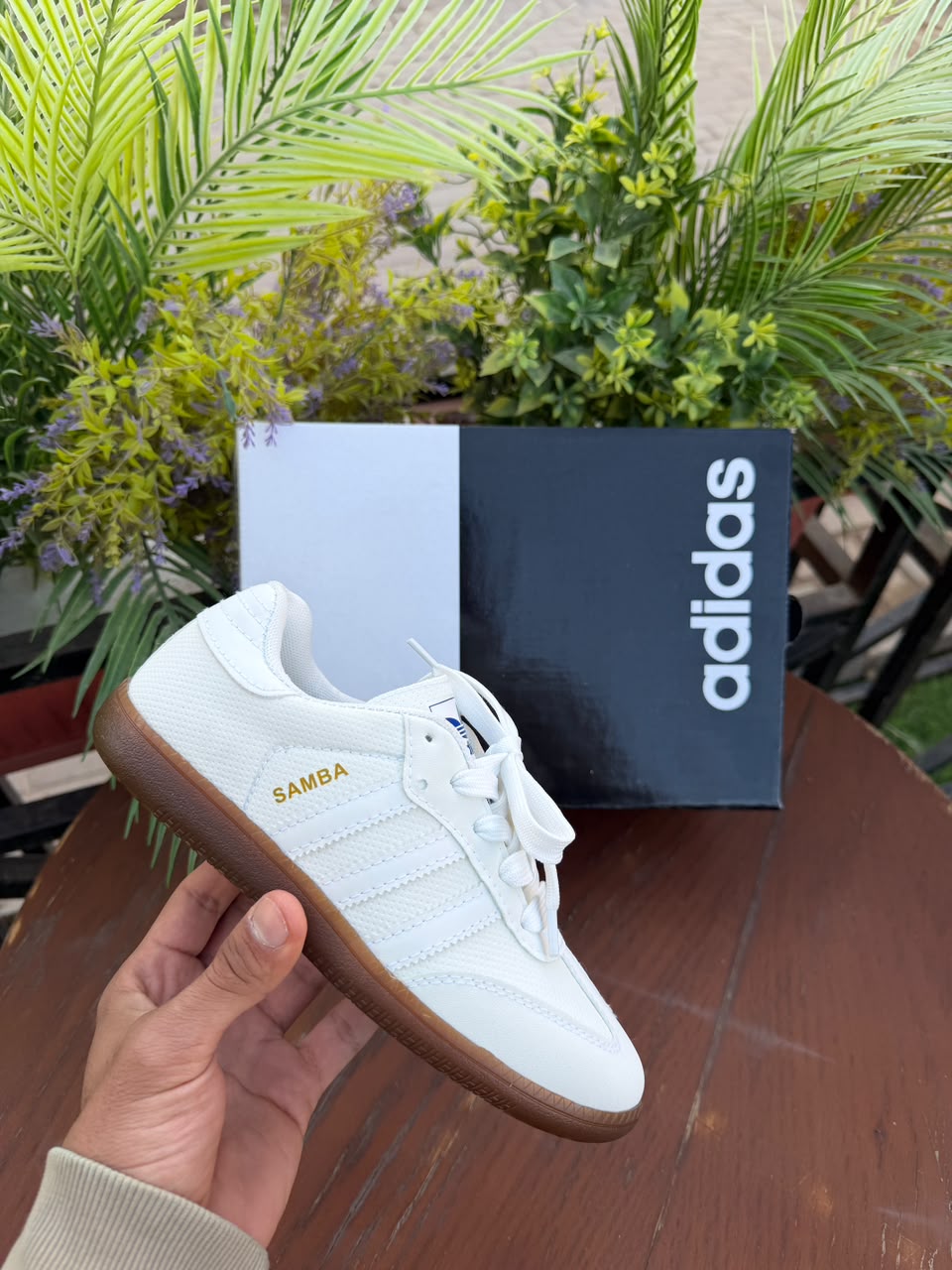 White Adidas Samba High quality🌸